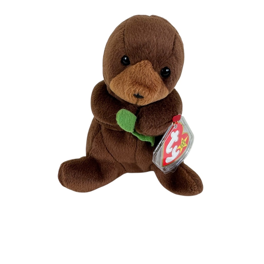 MWMT‎ Ty Beanie Baby Seaweed Otter 1995 Original Plush 3rd Generation Vintage